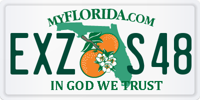 FL license plate EXZS48