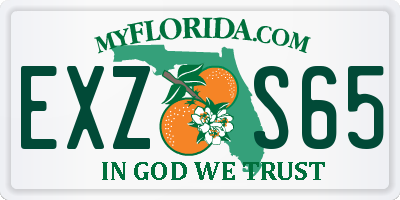 FL license plate EXZS65