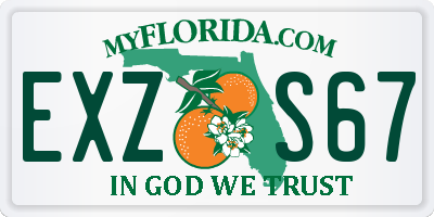 FL license plate EXZS67