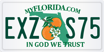FL license plate EXZS75