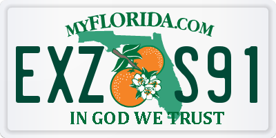 FL license plate EXZS91