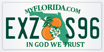 FL license plate EXZS96