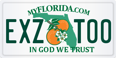 FL license plate EXZT00