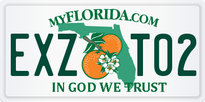 FL license plate EXZT02