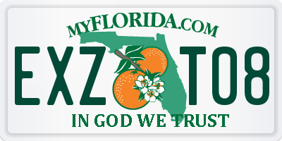 FL license plate EXZT08