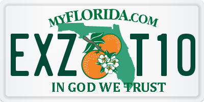 FL license plate EXZT10