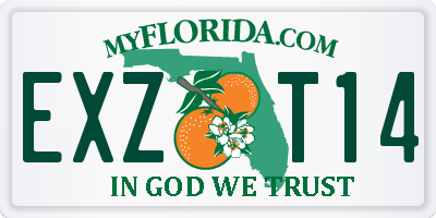 FL license plate EXZT14