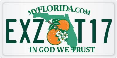 FL license plate EXZT17