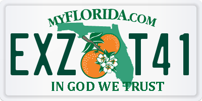 FL license plate EXZT41