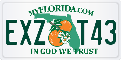 FL license plate EXZT43