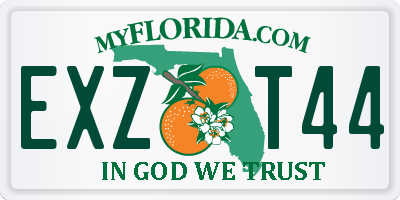 FL license plate EXZT44