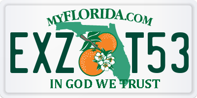 FL license plate EXZT53