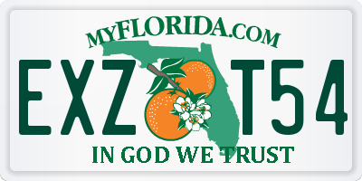 FL license plate EXZT54