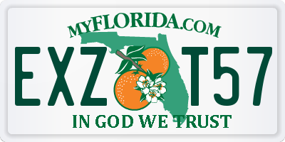 FL license plate EXZT57
