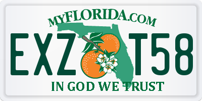 FL license plate EXZT58