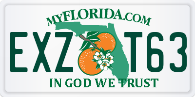 FL license plate EXZT63