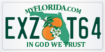 FL license plate EXZT64