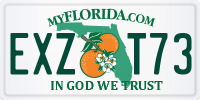 FL license plate EXZT73