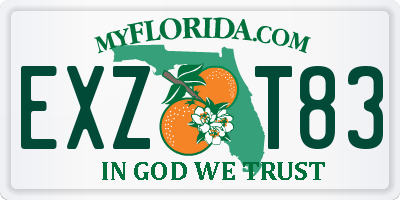 FL license plate EXZT83