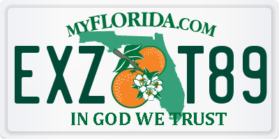FL license plate EXZT89