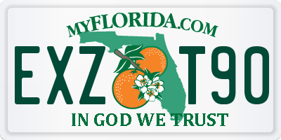 FL license plate EXZT90