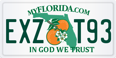 FL license plate EXZT93