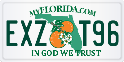 FL license plate EXZT96