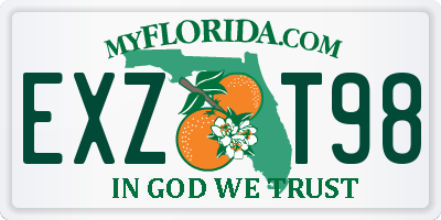 FL license plate EXZT98