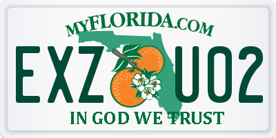 FL license plate EXZU02