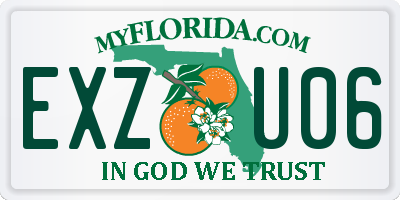 FL license plate EXZU06