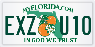 FL license plate EXZU10