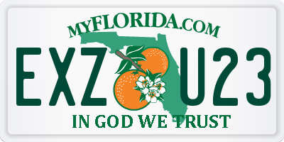FL license plate EXZU23