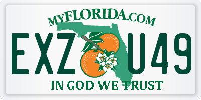 FL license plate EXZU49