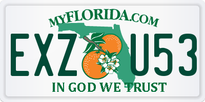 FL license plate EXZU53