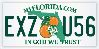 FL license plate EXZU56