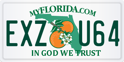 FL license plate EXZU64