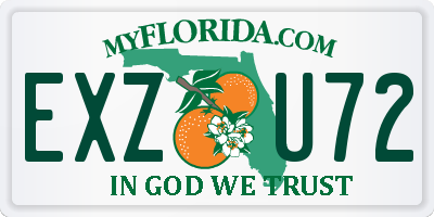 FL license plate EXZU72