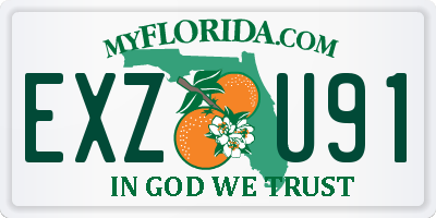 FL license plate EXZU91