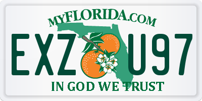 FL license plate EXZU97