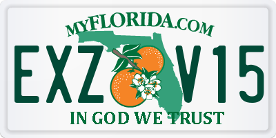 FL license plate EXZV15