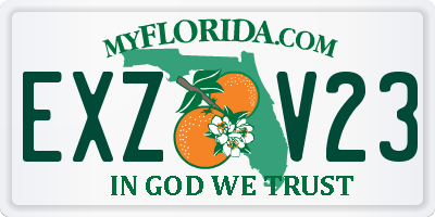 FL license plate EXZV23