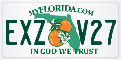 FL license plate EXZV27
