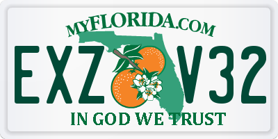 FL license plate EXZV32