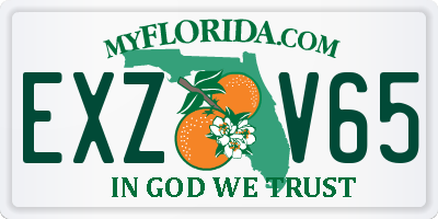FL license plate EXZV65