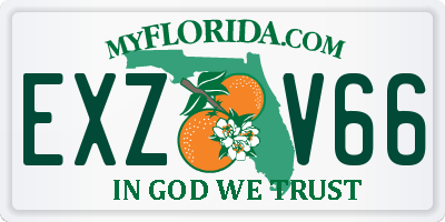 FL license plate EXZV66