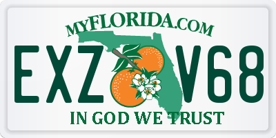 FL license plate EXZV68