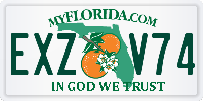 FL license plate EXZV74