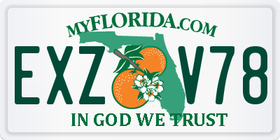 FL license plate EXZV78