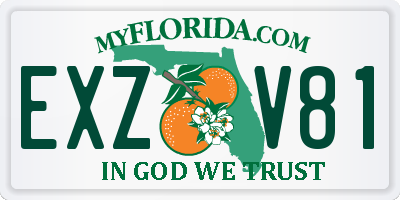 FL license plate EXZV81