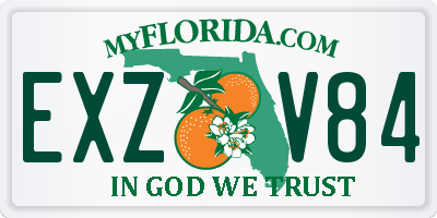 FL license plate EXZV84